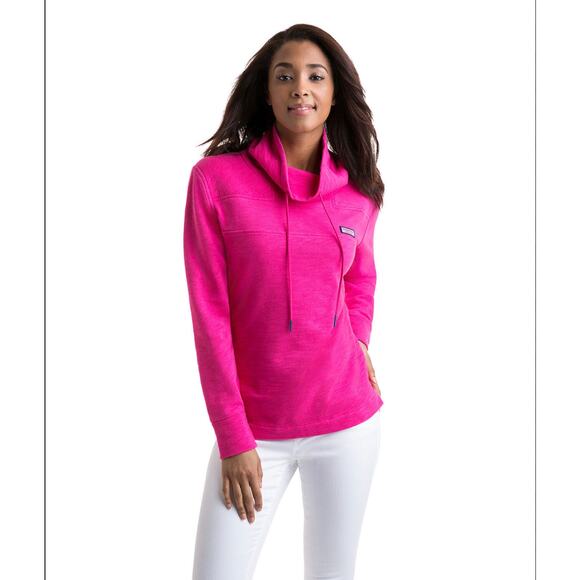 Vineyard Vines Pink Slub Funnel Neck Shep Shirt Pullover - Picture 2 of 10